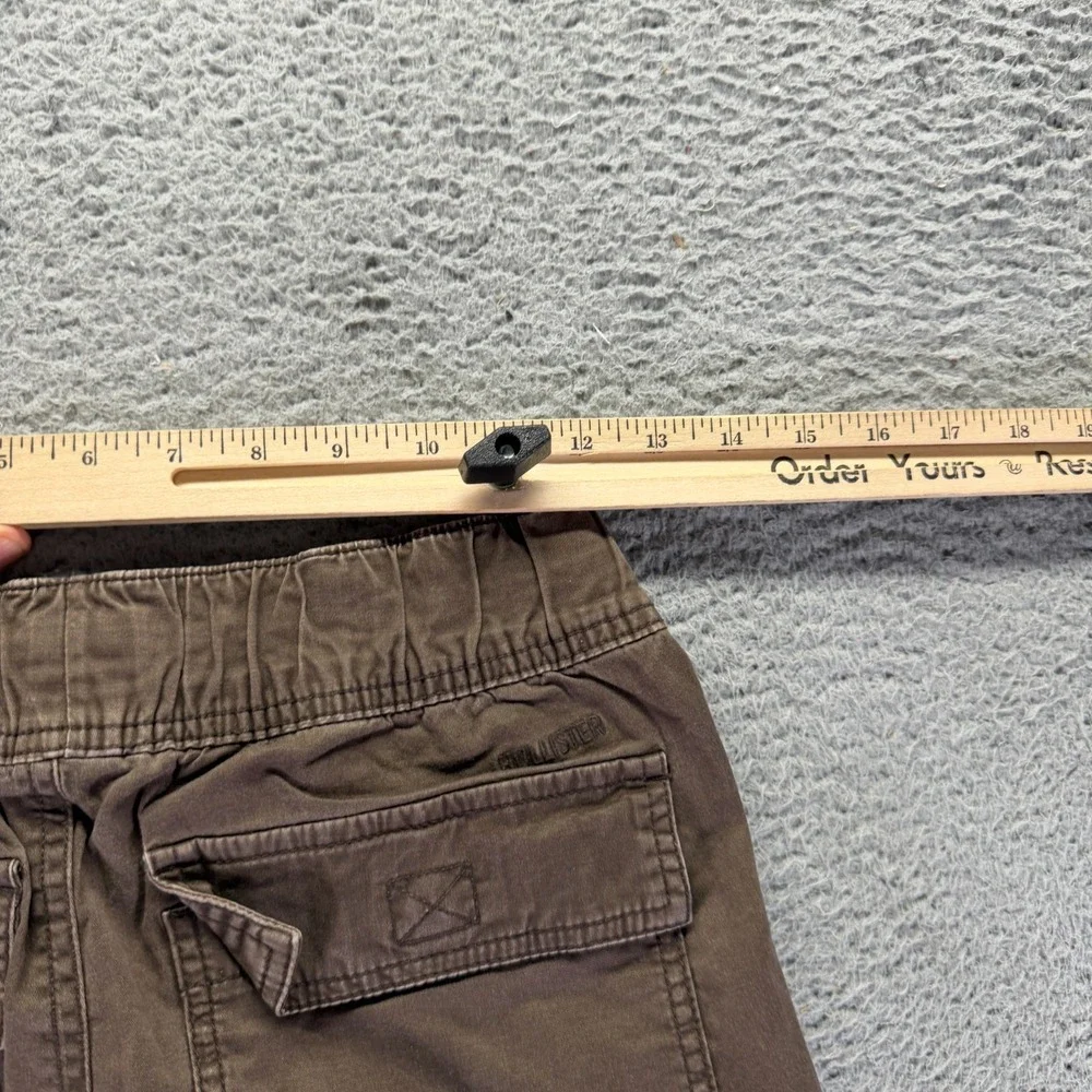 Hollister Epic Flex Pant Mens XS Brown Cotton Cargo Straight Slim Fit Workwear